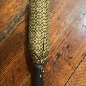 Coach Brown Patterned Umbrella